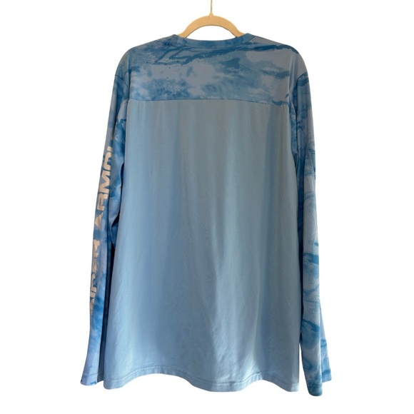 Under Armour HeatGear Men’s XL Long Sleeve Fishing Shirt – Water Print - Picture 2 of 5